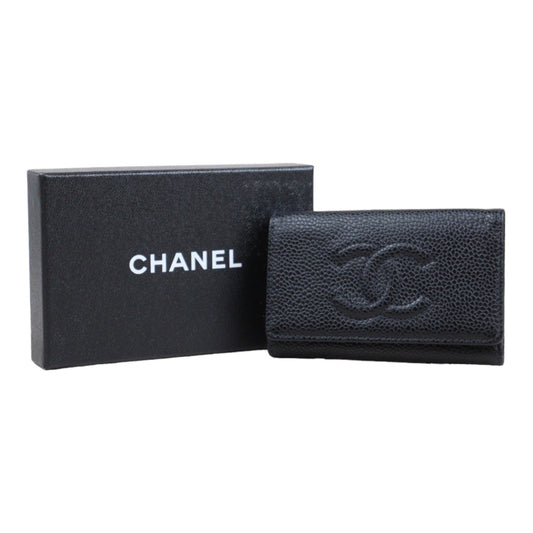 Rank A ｜CHANEL Caviar Skin Key Case Black｜V23110932