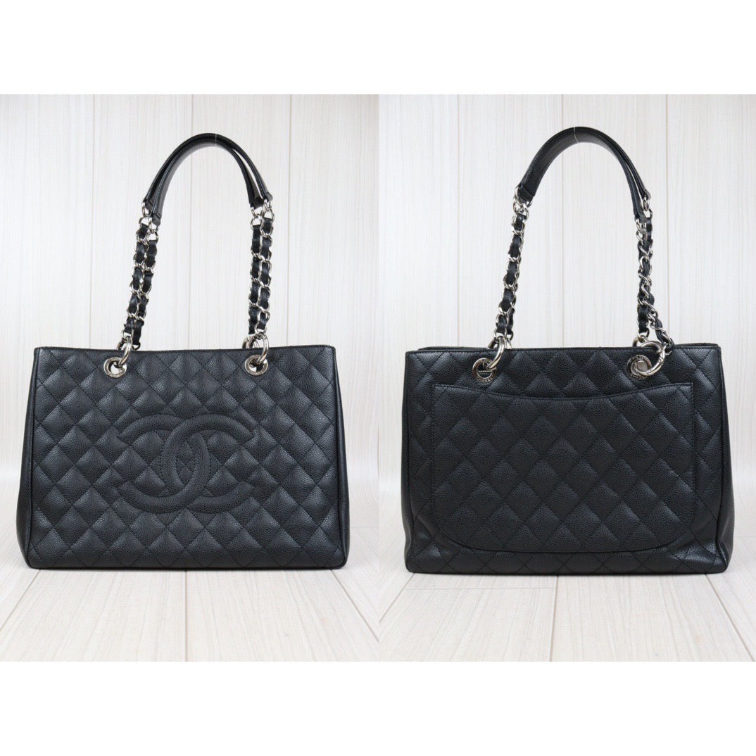 Rank A ｜ CHANEL Matrasse GST Chain Tote Bag Caviar Skin Black  Made In 2010-2011 Year｜24012202