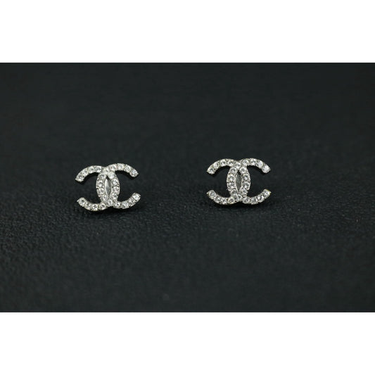 Include Authentic Detective Certificate of Authenticity｜Very Good ( Rank A) ｜CHANEL 09A COCO Mark Rhinestone Earrings Made In 2009 Year｜S26062502