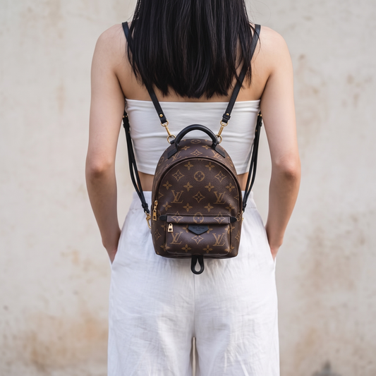 Include Entrupy Certificate of Authenticity｜Very Good ( Rank A)｜  Louis Vuitton Monogram Coated Canvas Mini Palm Springs Backpack ｜S26080601