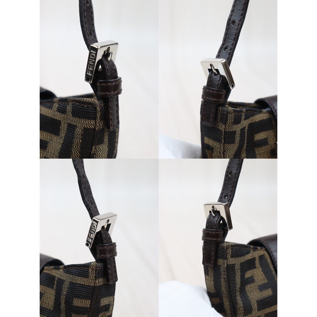 Rank A ｜ FENDI Zucca Mini Croissant Pouch ｜24040814