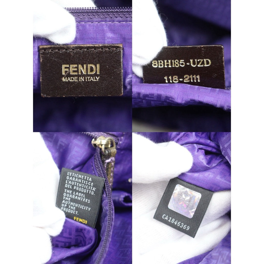 Include Entrupy Certificate of Authenticity｜Good ( Rank AB)｜ FENDI Zucca Mamma  Baguette Tote Bag｜26082108