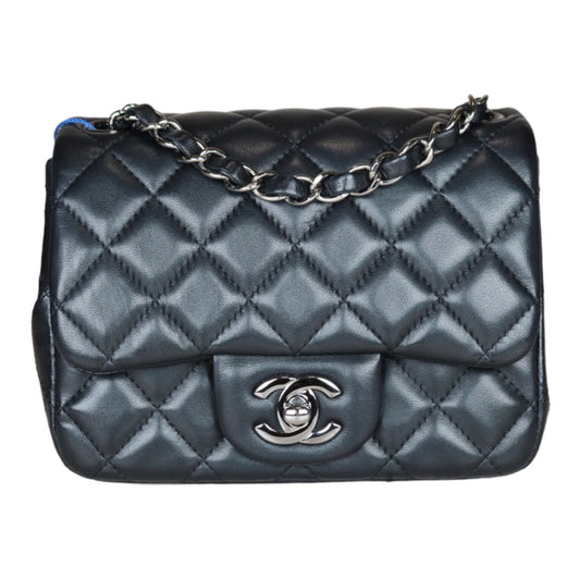 Very Good ( Rank A)｜CHANEL Lamb Leather Square 17 Shoulder Bag Black  Made In 2017 Year｜S24071003