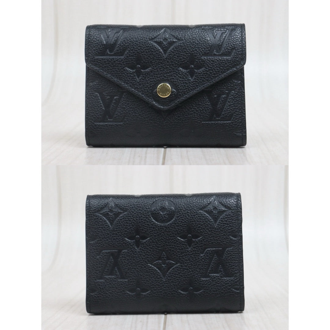 Include Entrupy Certificate of Authenticity｜Very Good ( Rank A)｜Louis Vuitton Monogram Empreinte Black Wallet IC Chips Model｜26062916