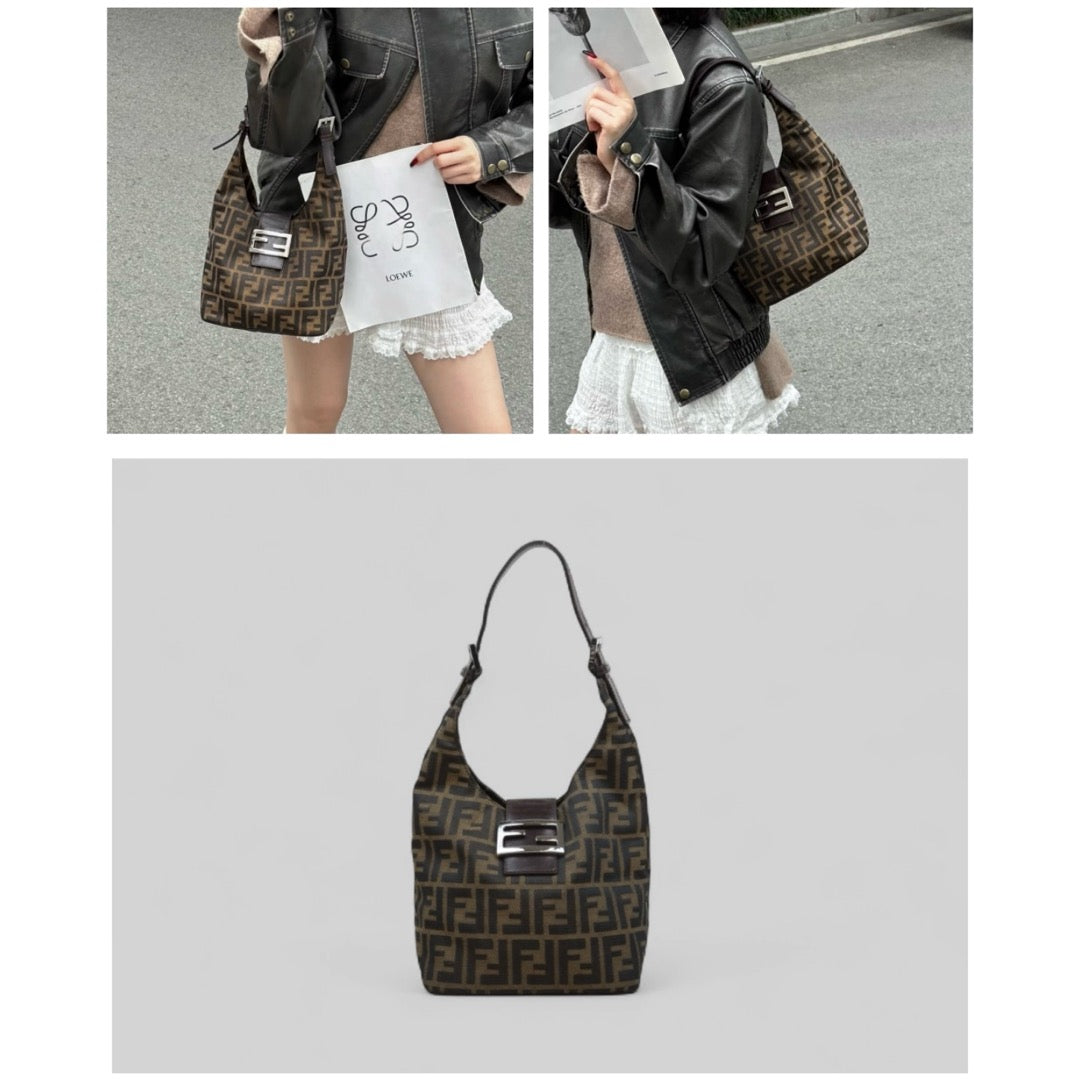 Good ( Rank AB)｜ FENDI Zucca Potato Case Shoulder Bag ｜25062621