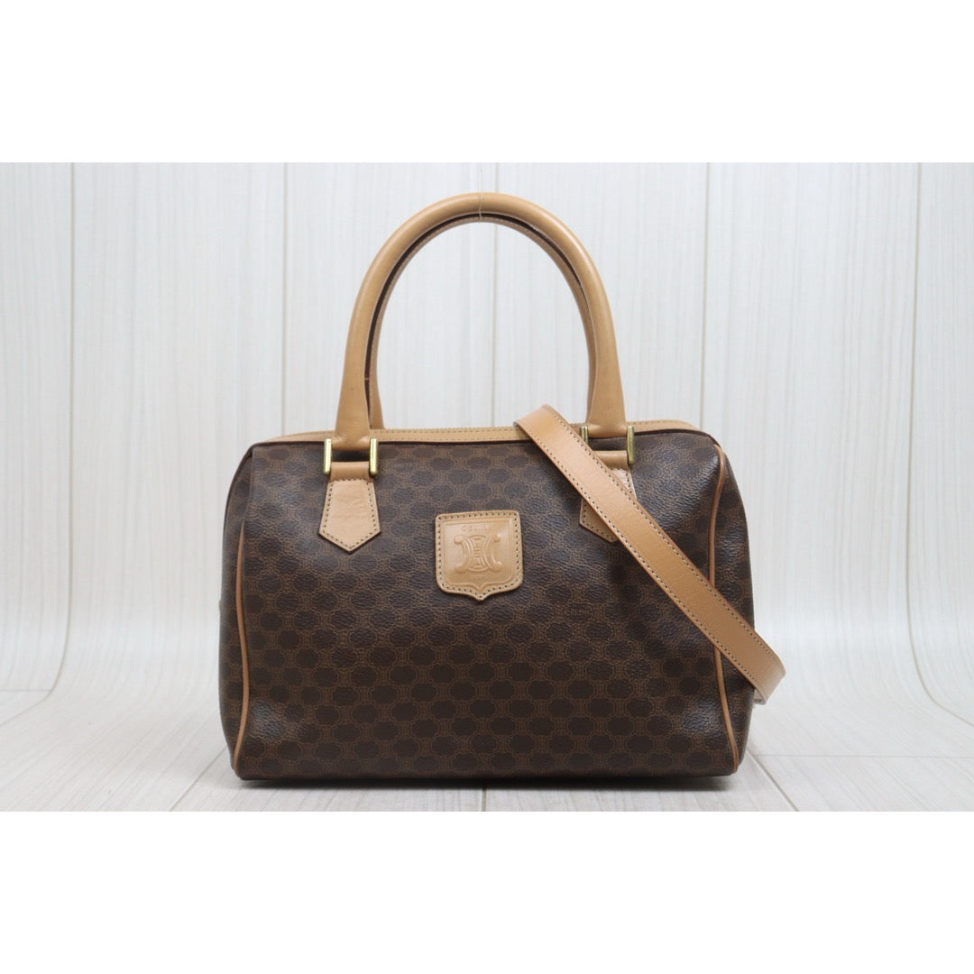 Include Entrupy Certificate of Authenticity｜Good ( Rank AB) ｜CELINE Macadam Boston Handbag Shoulder Bag  ｜26070903