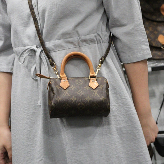 Rank AB ｜ LV Monogram Mini Speedy Handbag With Shoulder Strap｜24010824