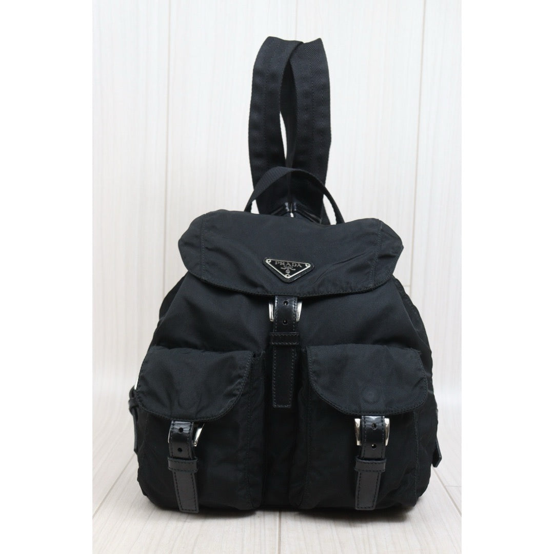 Include Entrupy Certificate of Authenticity｜Good ( Rank AB)｜Prada Nylon Backpack Small  Black｜26061809