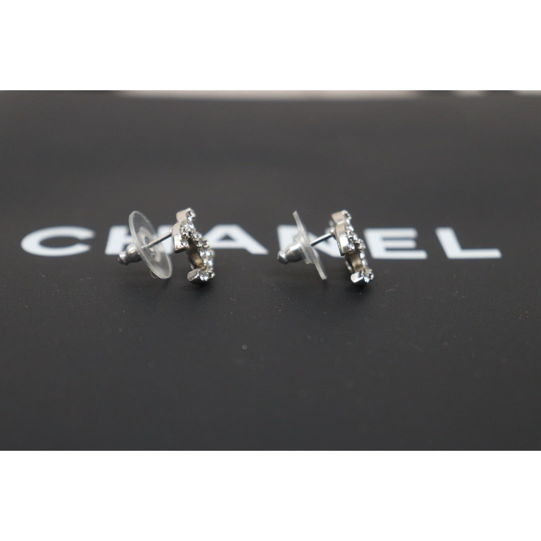 Include Authentic Detective Certificate of Authenticity｜Very Good ( Rank A) ｜CHANEL  COCO Mark Rhinestone Earrings ｜26070701