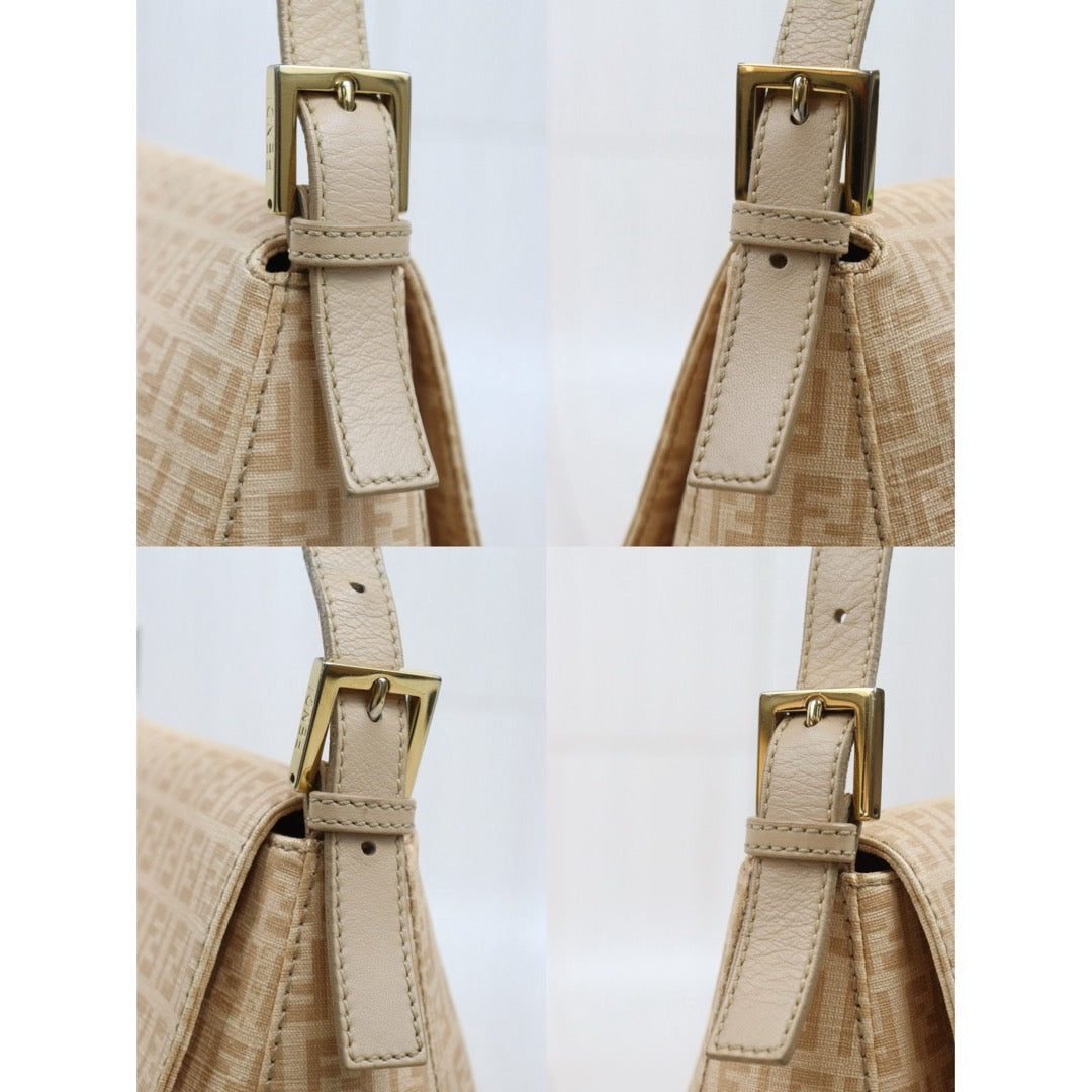 Include Entrupy Certificate of Authenticity｜Good ( Rank AB)｜ FENDI Zucca Mamma PVC Baguette Shoulder Bag Pink｜26012207