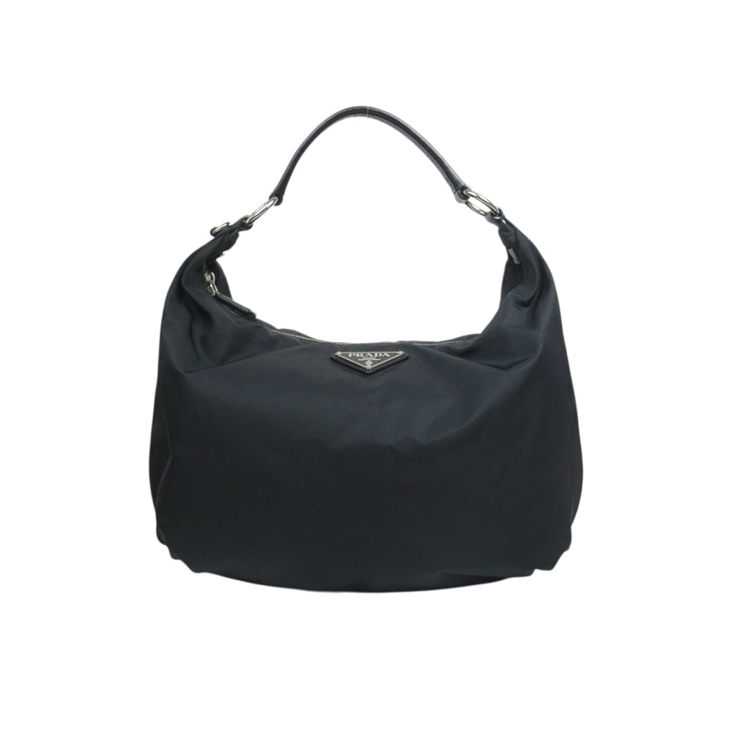 Include Entrupy Certificate of Authenticity｜Very Good ( Rank A)｜Prada  Nylon Black Large Hobo   ｜26070901