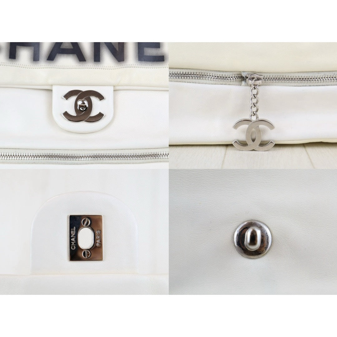 Very Good ( Rank A)｜ CHANEL  Lamb Skin Pearl White  Single Flap Shoulder Bag  Made In 2008～2009Year ｜S24102814