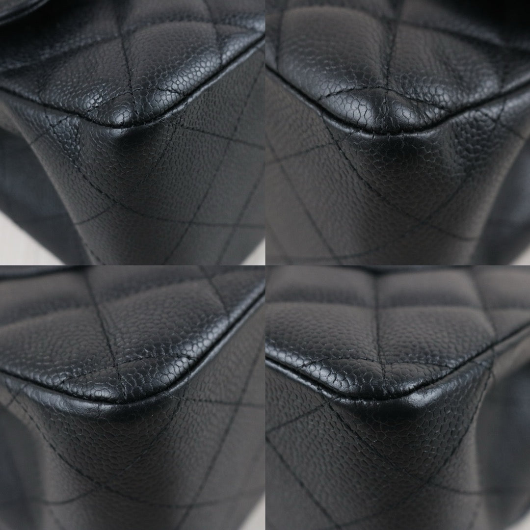 Include Entrupy Certificate of Authenticity｜Very Good ( Rank A)｜ CHANEL Matrasse Chain Caviar Skin Jumbo Black  Made In 2011Year｜S26060104