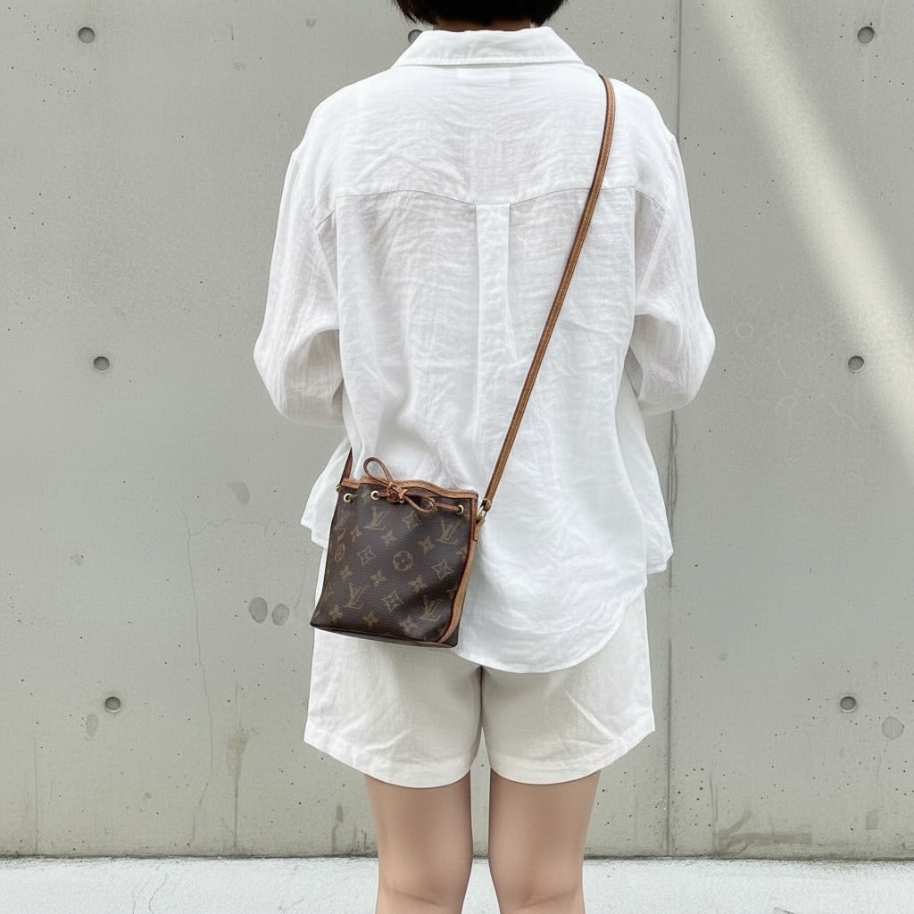 Include Entrupy Certificate of Authenticity｜Good ( Rank AB)｜ Louis Vuitton Monogram  Nano Noe  Shoulder Bag IC Chips Model｜X26042004