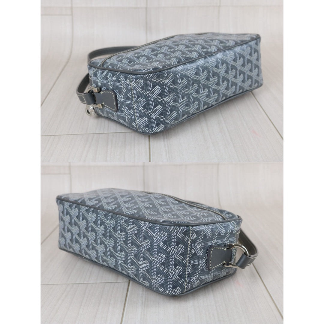 Include Entrupy Certificate of Authenticity｜Good ( Rank AB)｜ Goyard Cap-vert Camera Shoulder Bag Grey｜S26073114