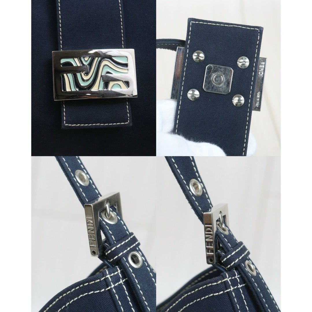 Include Entrupy Certificate of Authenticity｜Good ( Rank AB)｜  FENDI Denim  Shoulder Bag  ｜26082105
