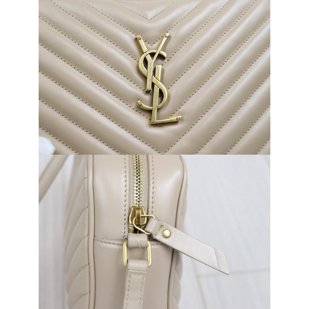 Very Good ( Rank A)｜  Saint Laurent YSL Skin Calf Leather Camera Shoulder Bag Beige｜P25101303