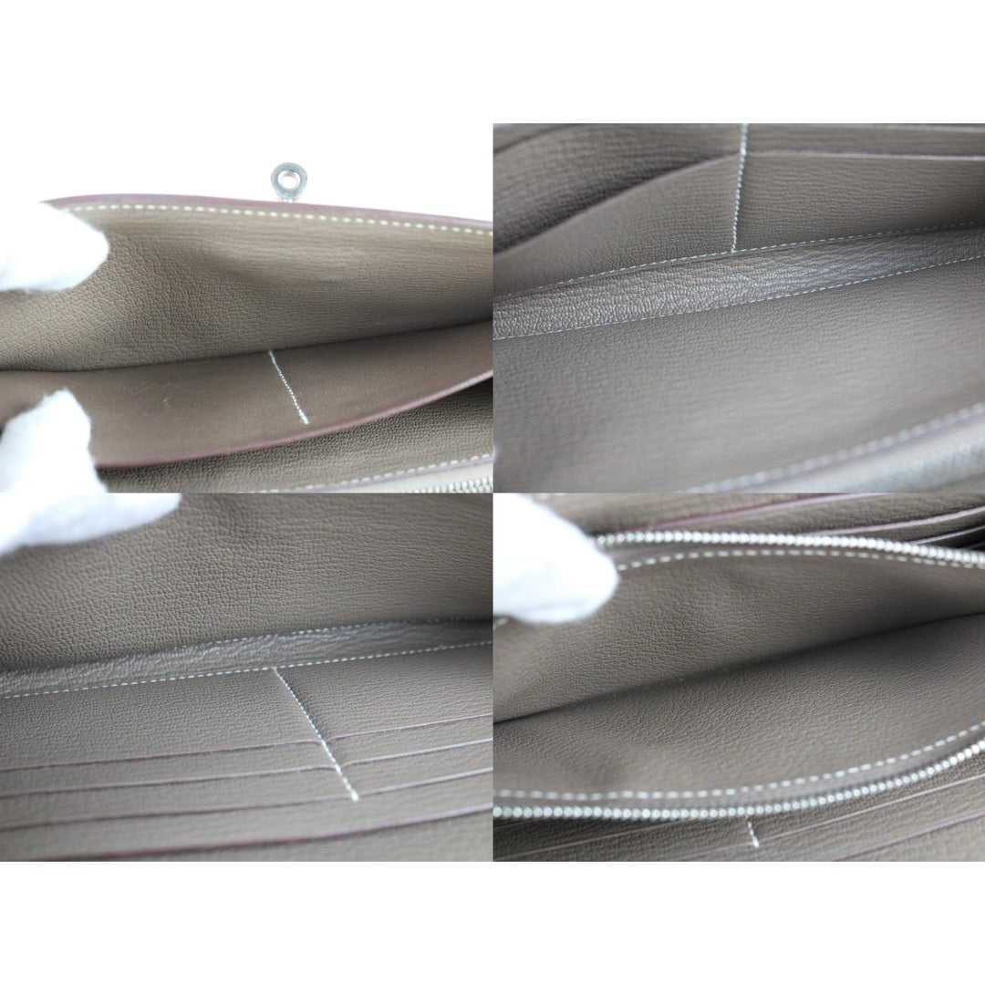 Excellent（Rank SA)｜ HERMES Epson Skin Kelly Wallet Blue Jean □Q Stamp Made In 2013Year｜W25081404