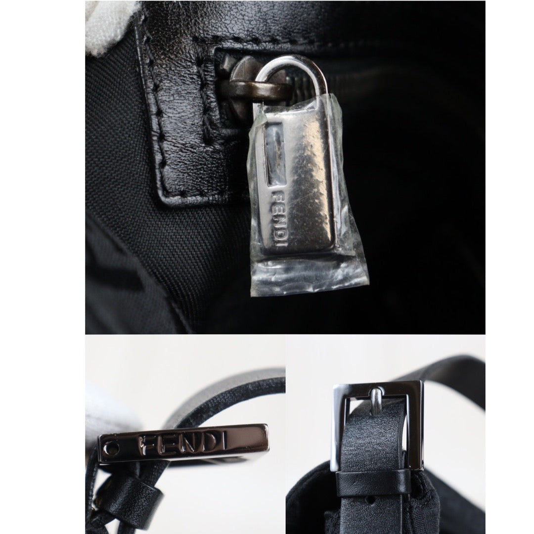 Rank A｜ FENDI Mamma Baguette Shoulder Bag Black ｜V23110222