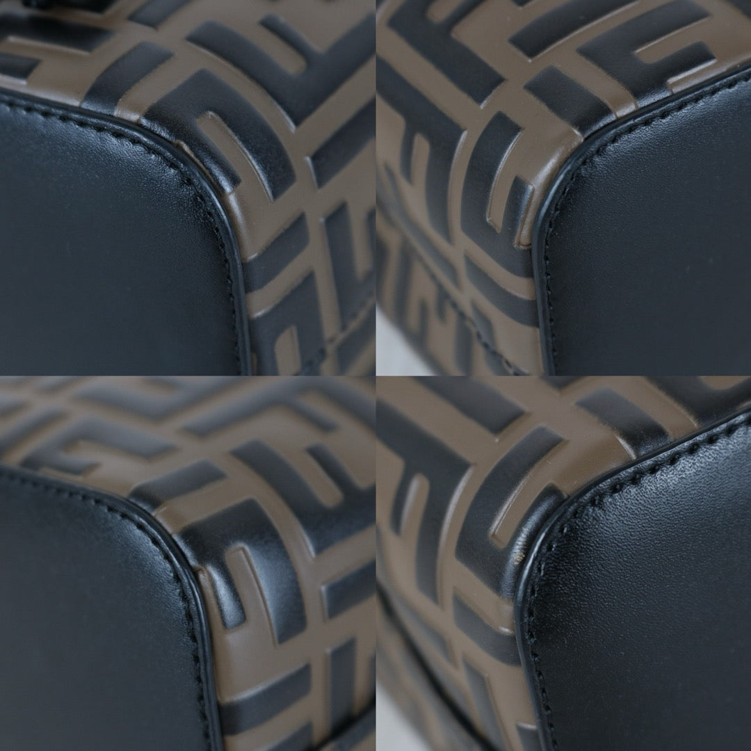 Good ( Rank AB)｜ FENDI Zucca Mini Mon Tresor Bucket bag Shoulder Bag Brown ｜S25081802