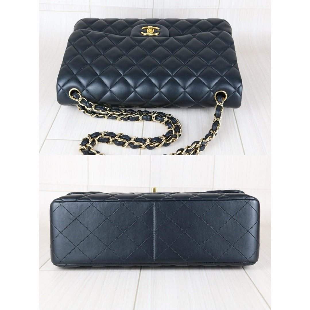 Very Good ( Rank A)｜ CHANEL Matrasse Chain Lamb Skin Jumbo Black  Made In 2014 Year｜S25092401