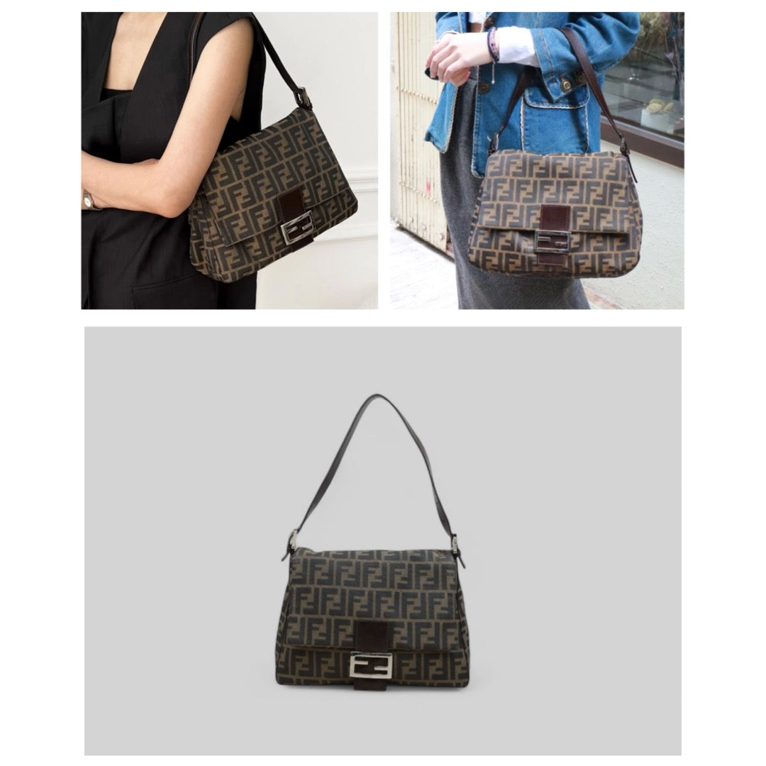 Good ( Rank AB)｜ FENDI Zucca Mamma Baguette Shoulder Bag ｜25041413