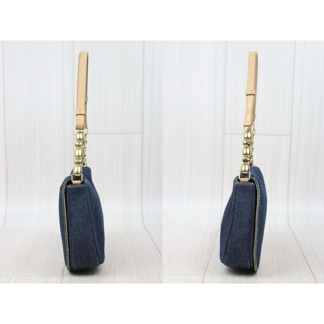 Good ( Rank AB)｜ Dior Denim Half Moon Shoulder Bag ｜24091916