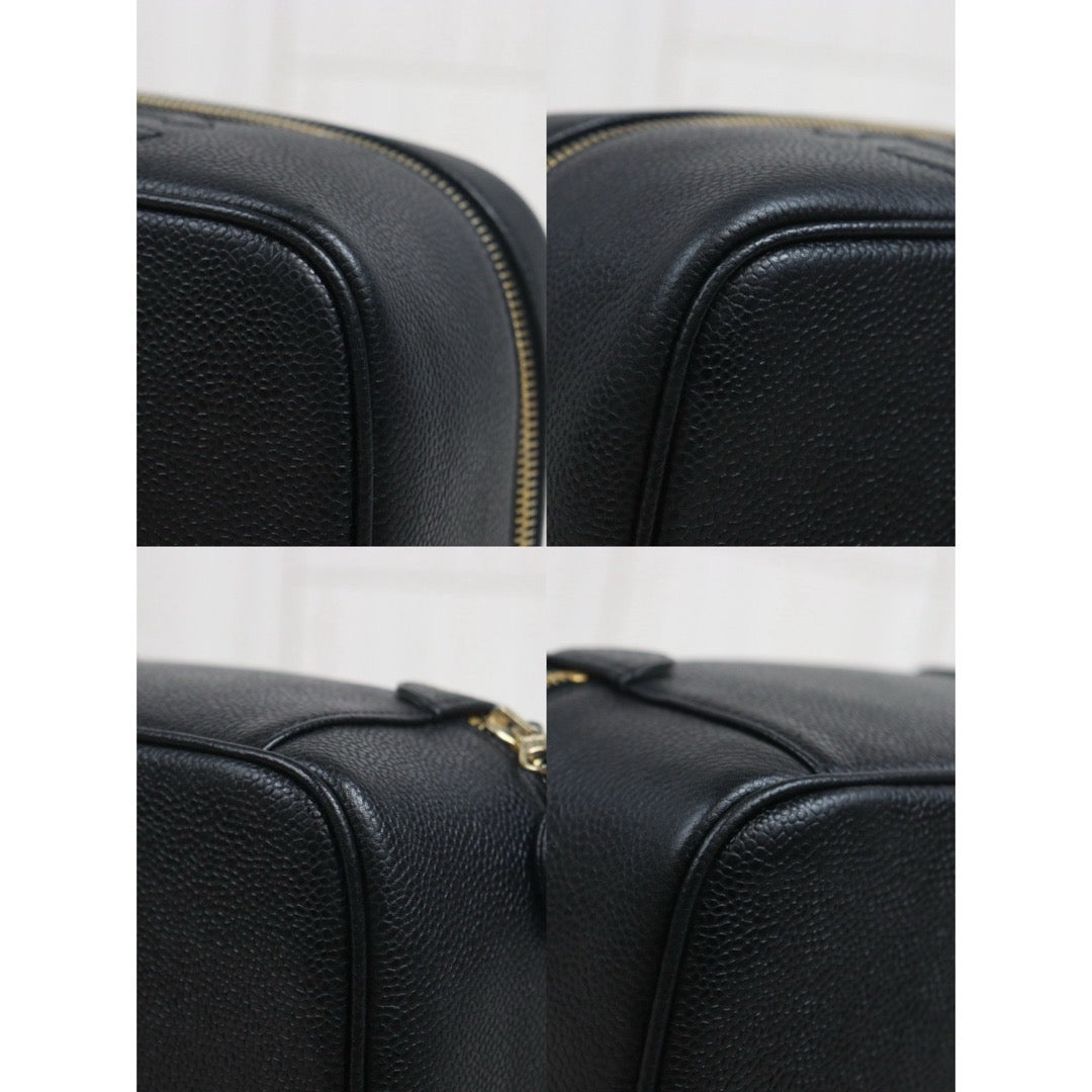 Include Entrupy Certificate of Authenticity｜Good ( Rank AB)｜ CHANEL Caviar Skin Vanity Case  Black Made In 1994-1996 Year｜26072403