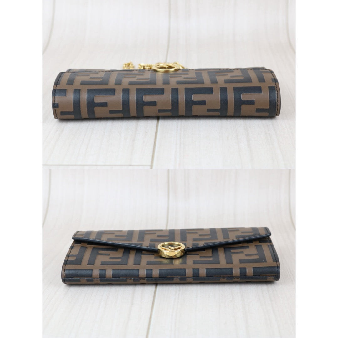 Include Entrupy Certificate of Authenticity｜Very Good ( Rank A)｜ FENDI Mamma Calf Leather Chain Bag  Gold Hardware ｜X26070606