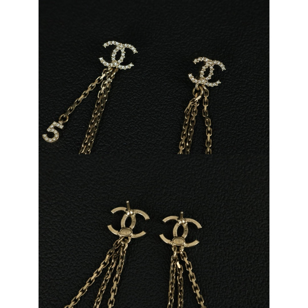 Excellent（Rank SA）｜ CHANEL Coco Mark Rhinestone star Pearl Earrings ｜X25041302
