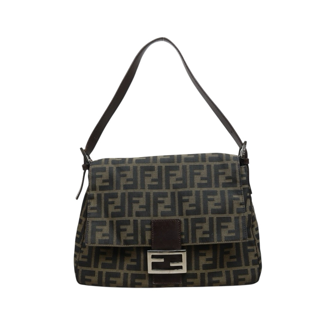 Third installment 3/3 ｜ Include Entrupy Certificate of Authenticity｜Good ( Rank AB)｜ FENDI Zucca Mamma Baguette  Shoulder Bag  ｜26042005