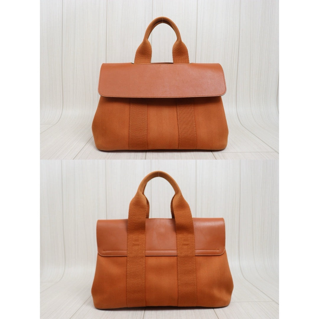 Include Entrupy Certificate of Authenticity｜Good ( Rank AB)｜ HERMES Valparaiso  Orange Canvas Hand Bag  PM｜26081901