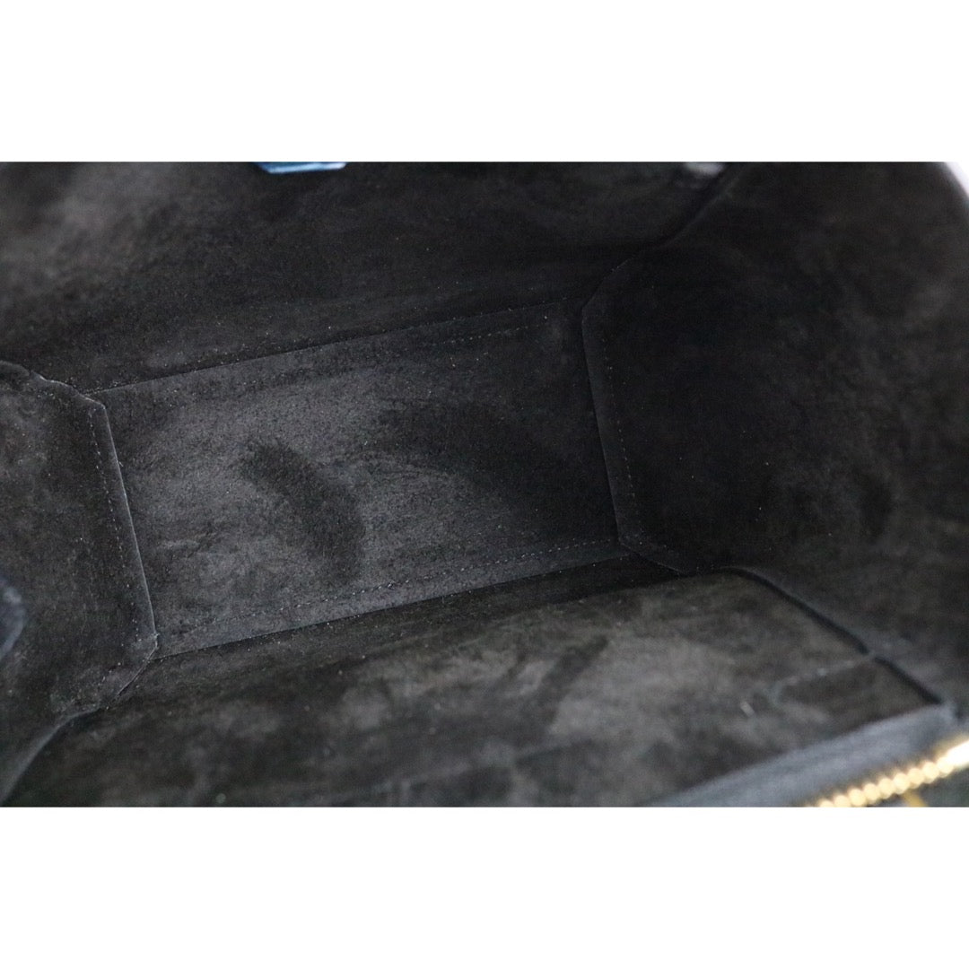 Good ( Rank AB)｜CELINE Calf Leather Belt Nano Handbag Shoulder Bag Black｜S25082510