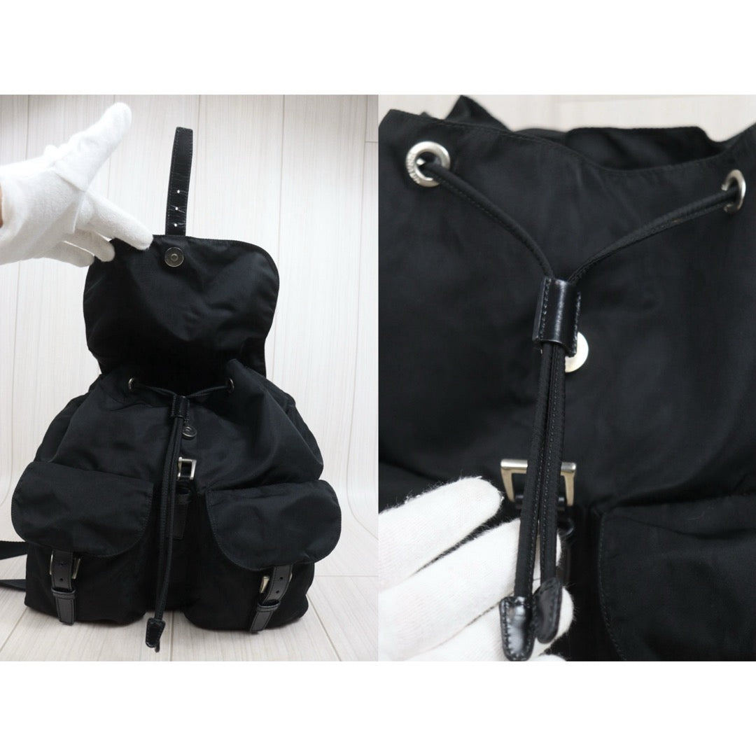 Include Entrupy Certificate of Authenticity｜Good ( Rank AB) ｜Prada  Nylon Black Backpack Medium｜26062602