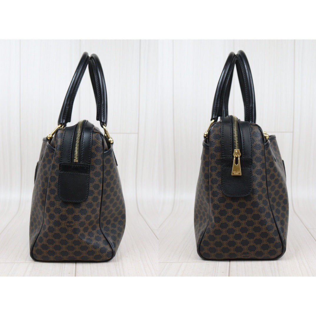 Rank AB ｜ CELINE Macadam Black Poston 30 Bag Hand Bag ｜V24030751