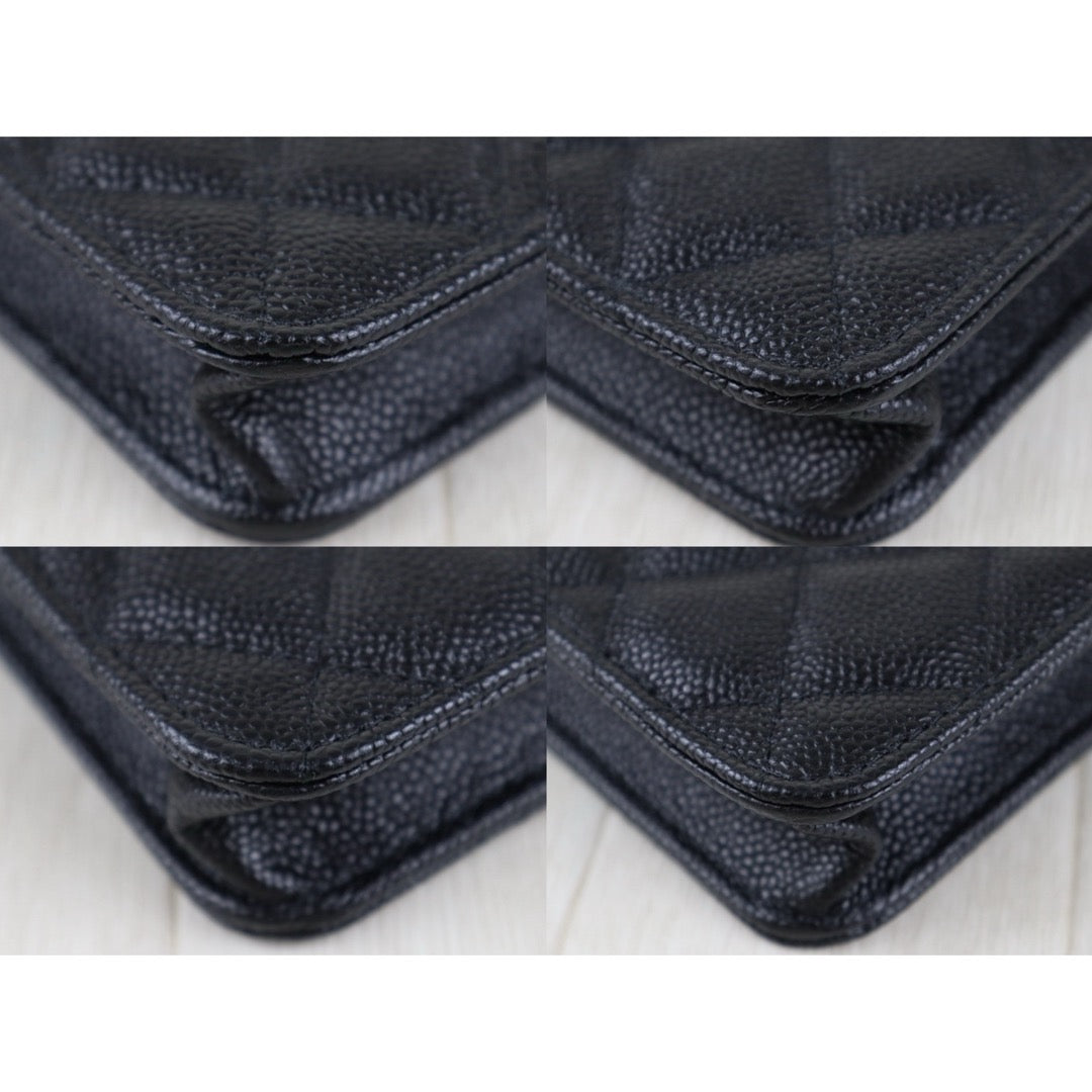 Include Entrupy Certificate of Authenticity｜Very Good（Rank A）｜CHANEL Caviar Skin  Flap Phone Holder Chain Shoulder Bag Black IC Chips Model｜S26072534