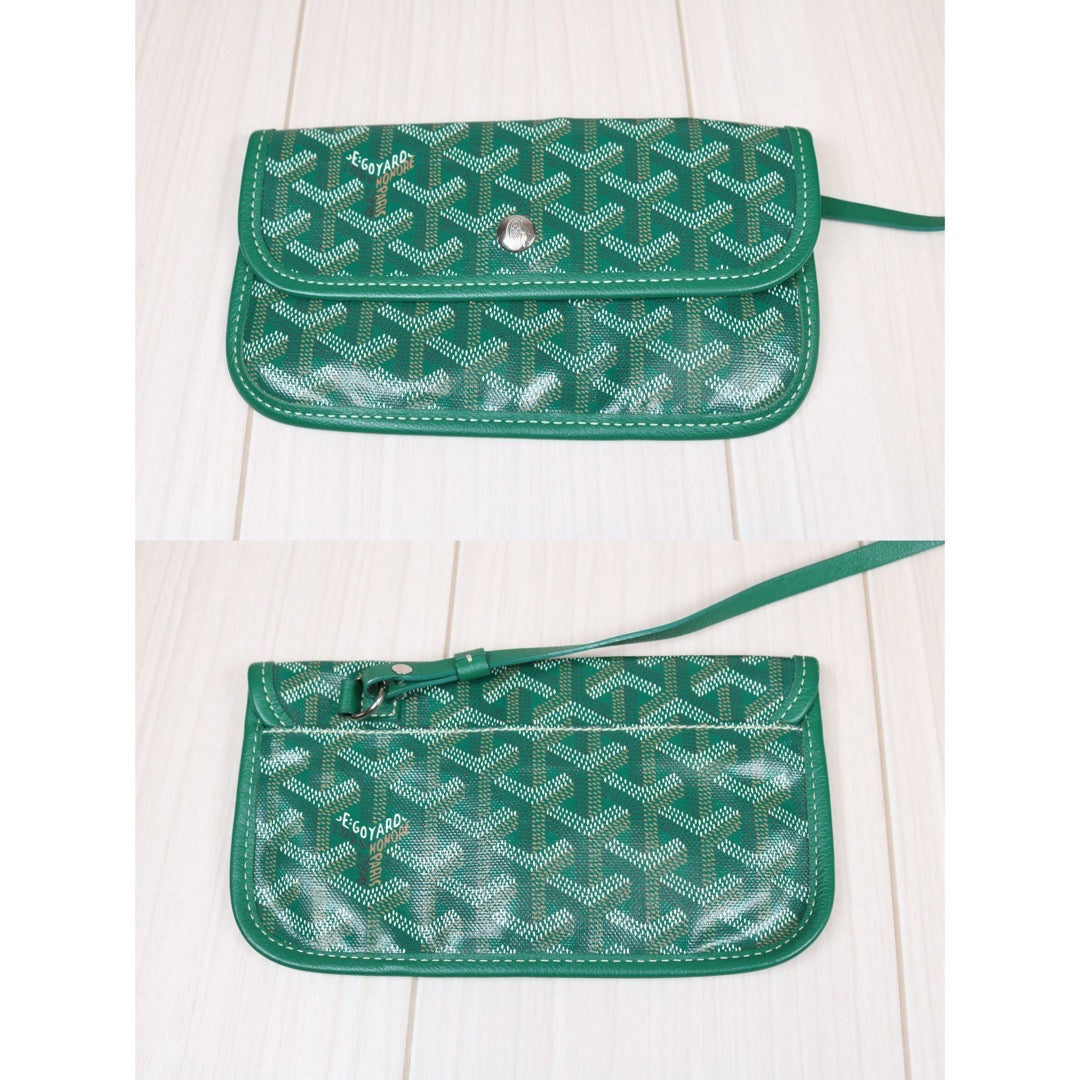 Rank A ｜ Goyard Saint-Louis GM Tote Bag Green｜S24071102