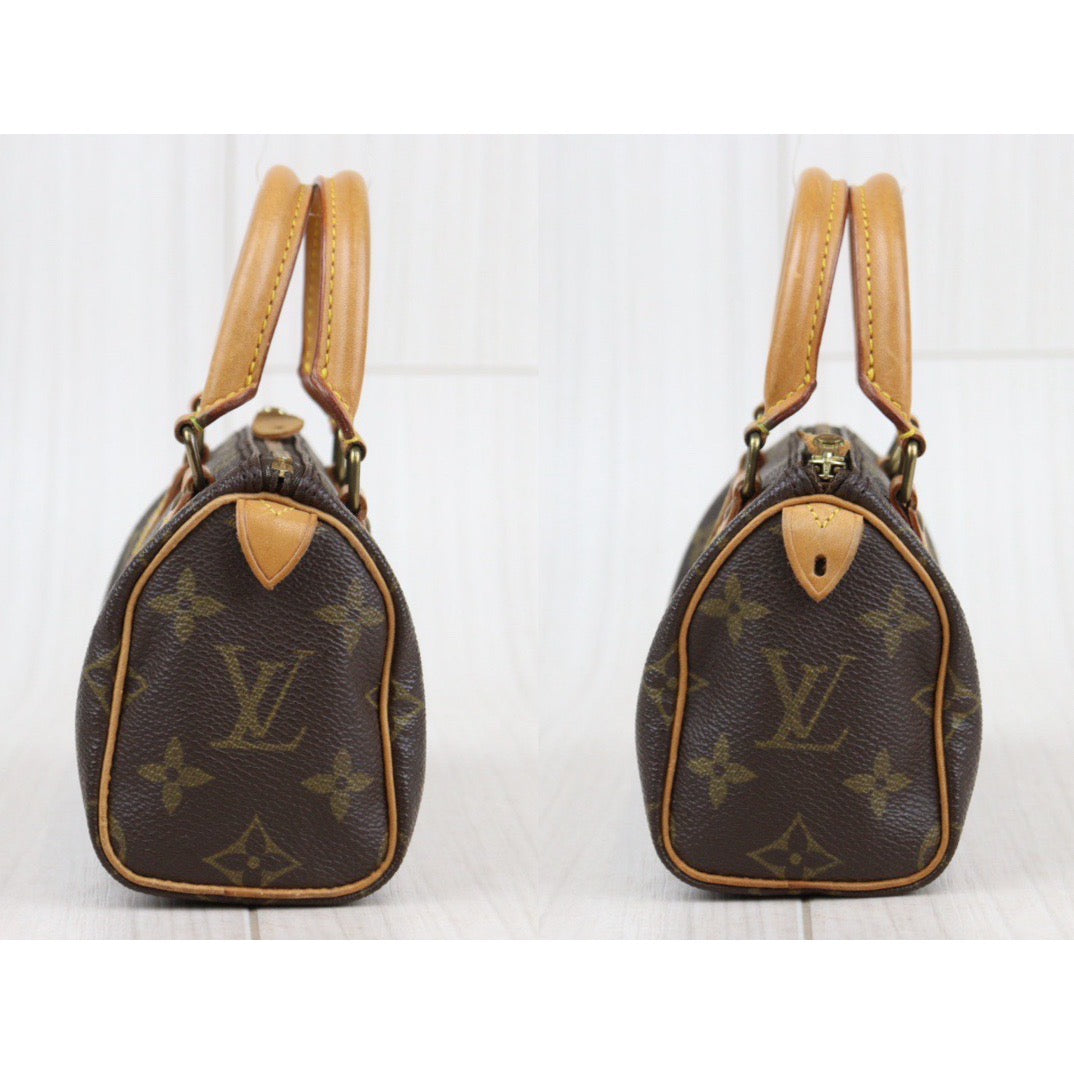 Rank AB ｜ LV Monogram Mini Speedy Handbag With Shoulder Strap｜24010824