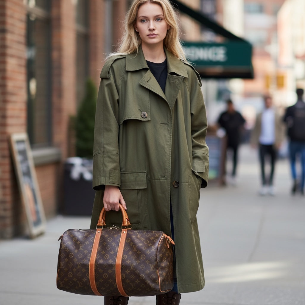 Include Entrupy Certificate of Authenticity｜Good ( Rank AB) ｜ Louis Vuitton Monogram Keepall Bandouliere 45 Handbag｜26031607