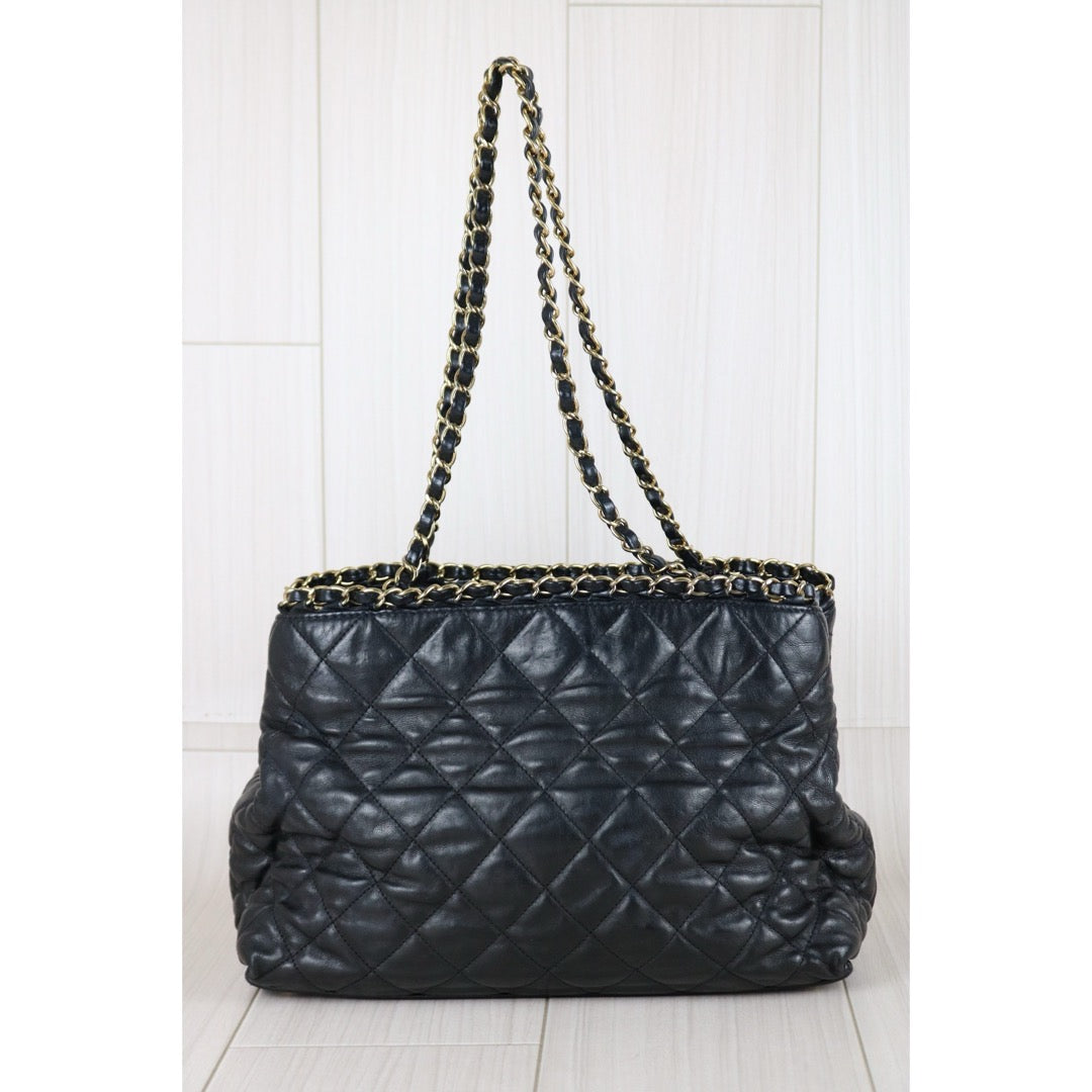 Good ( Rank AB) ｜ CHANEL  Coco Mark Calf Leather Matrasse Chain ToteBag  Made In 2012～2013Year ｜S26030814