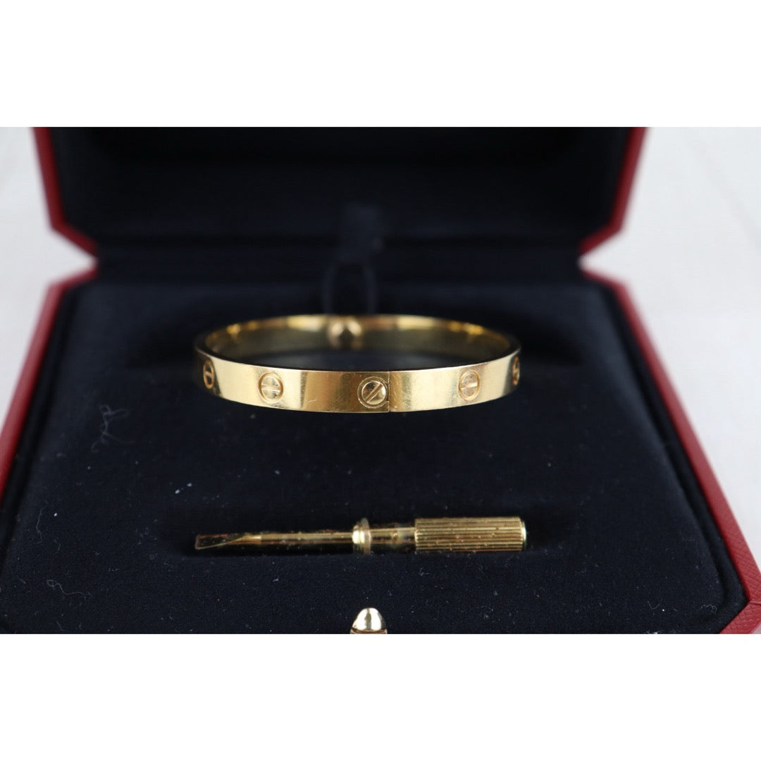 Good ( Rank AB) ｜ Full Set Cartier Yellow Gold Love Bracelet 18 Size ｜H25102402