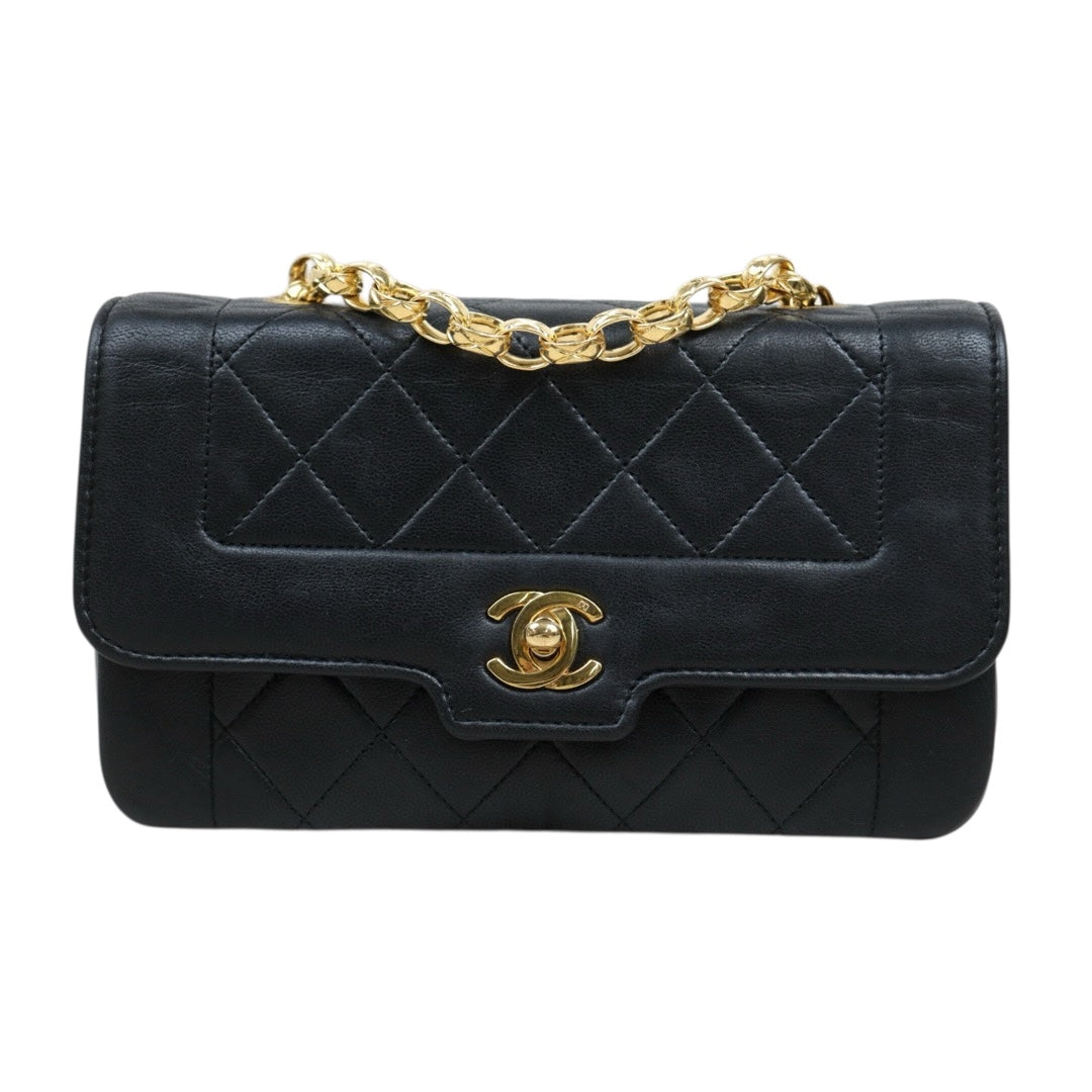 Good ( Rank AB)｜ CHANEL Matrasse Diana  Lamb Skin  Chain Bag Made in 1989-1991Year｜25050223
