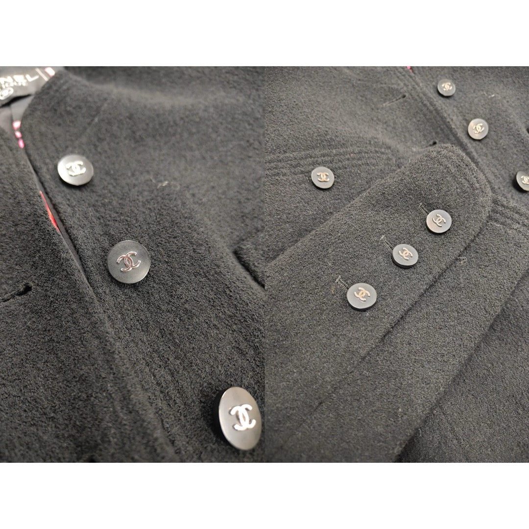 Very Good ( Rank A) ｜ CHANEL Wool  Black Boutique Coat｜W25102109