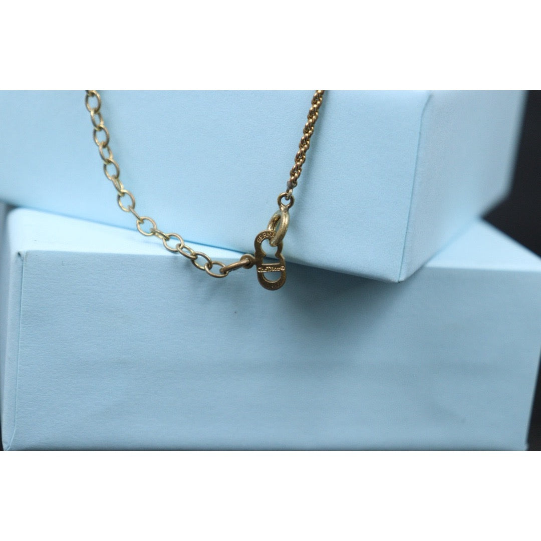 Good ( Rank AB)｜ Dior CD Necklace Gold Plated ｜V24110751