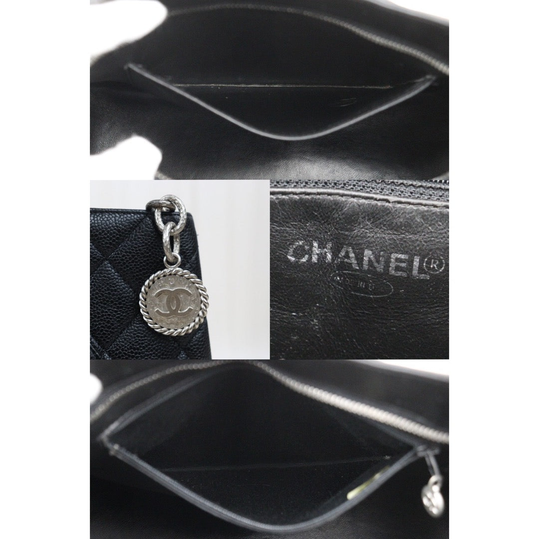 Rank A｜ CHANEL Caviar Skin Leather Calf Leather Tote Bag Made In 2000～2002Year｜24050902