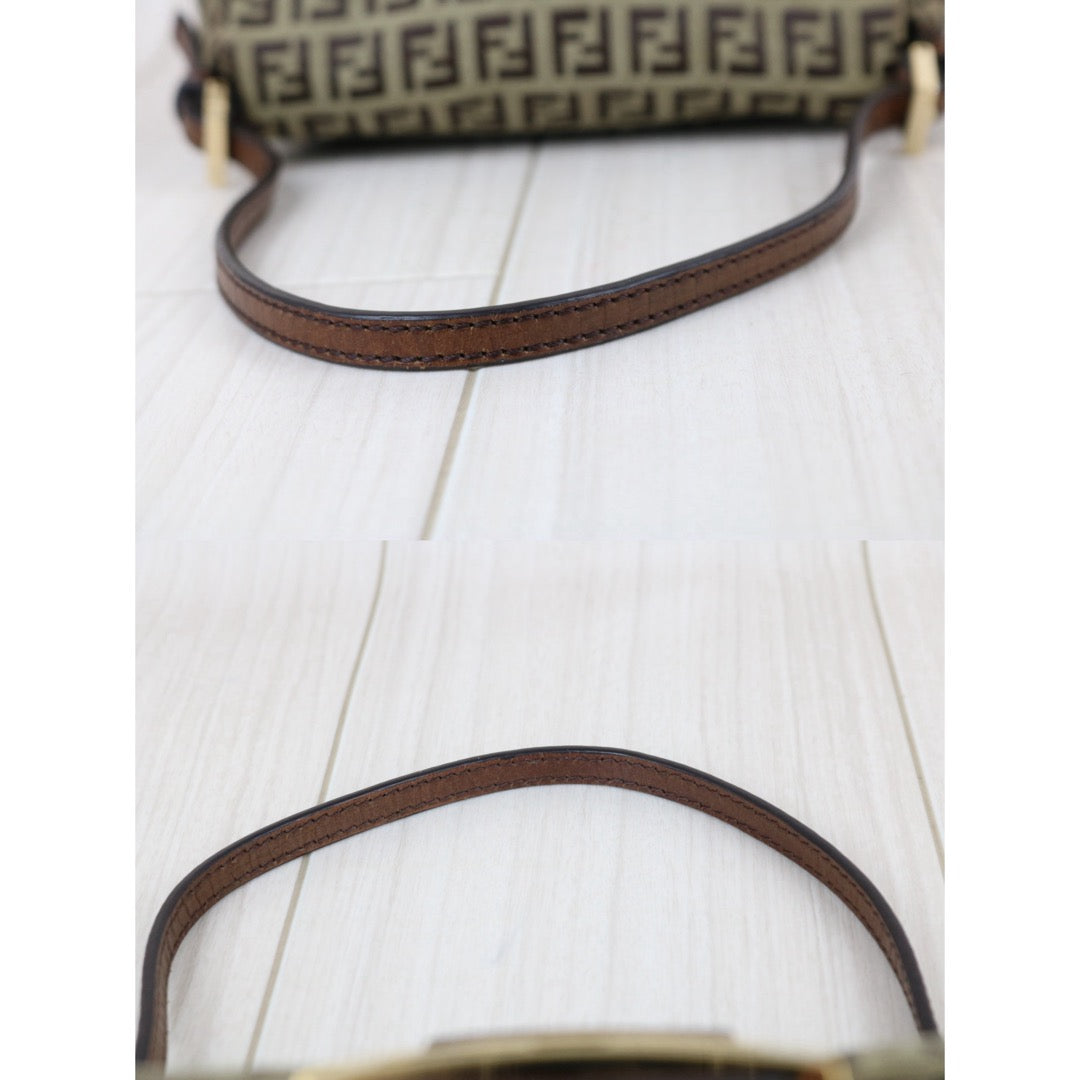 Include Entrupy Certificate of Authenticity｜Good ( Rank AB)｜ FENDI Zucca Mamma Baguette Shoulder Bag Brown｜S26082402