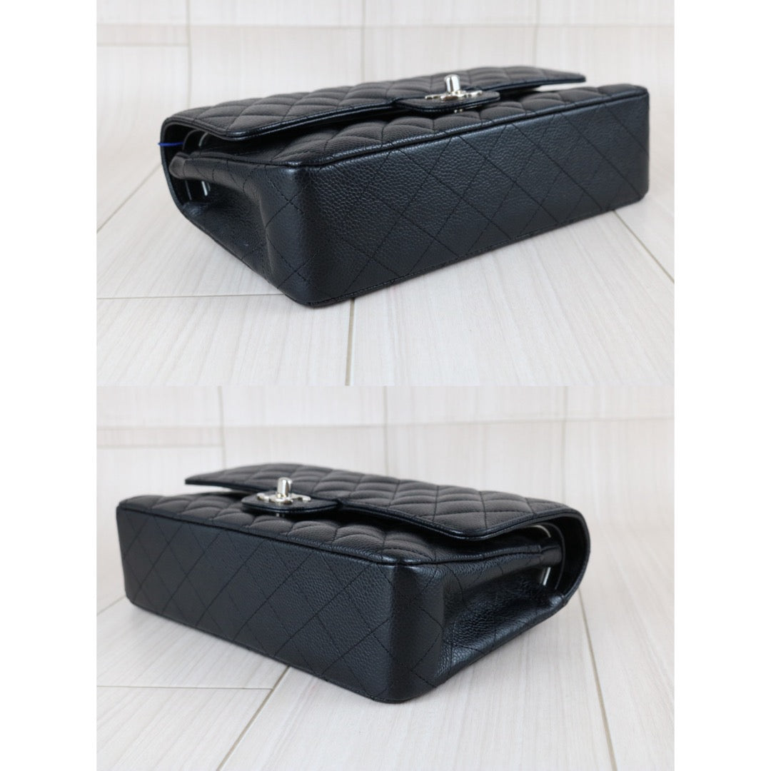 Include Entrupy Certificate of Authenticity｜Very Good ( Rank A)｜ CHANEL Caviar Skin Calf Leather Double Flap 25 Shoulder Bag Karl Lagerfeld Signed Limited Edition Made in 2008-2009 Year｜X26040822