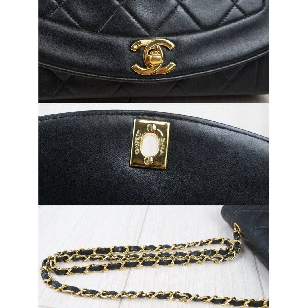 Good ( Rank AB)｜ CHANEL Matrasse Diana 22 Lamb Skin  Chain Bag Made in 1994-1996 Year｜P24073005