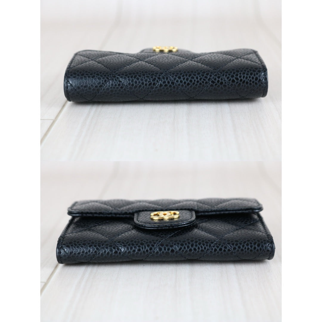 Very Good ( Rank A) ｜CHANEL Caviar Skin Calf Leather  Card Holder Black Made In 2019 Year｜X25070606