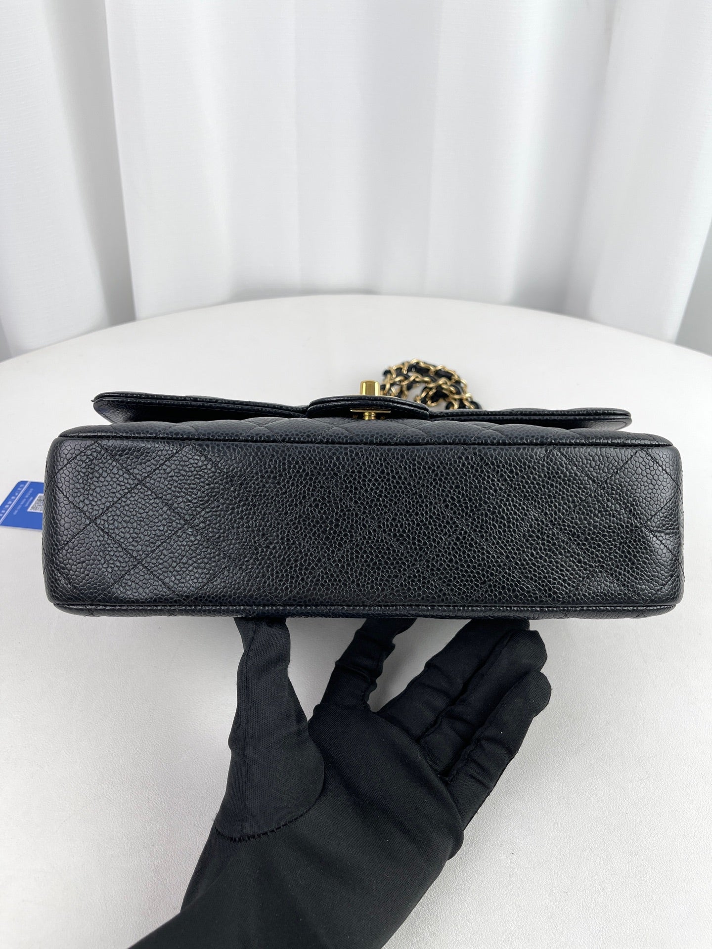 Include Entrupy Certificate of Authenticity｜Very Good ( Rank A)｜ CHANEL Caviar Skin Calf Leather Double Flap 25